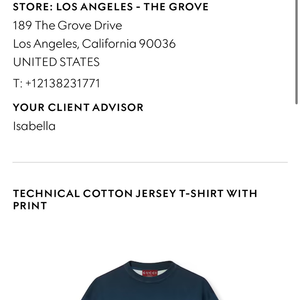 Gucci Navy Blue Logo T-Shirt - Picture 4 of 5